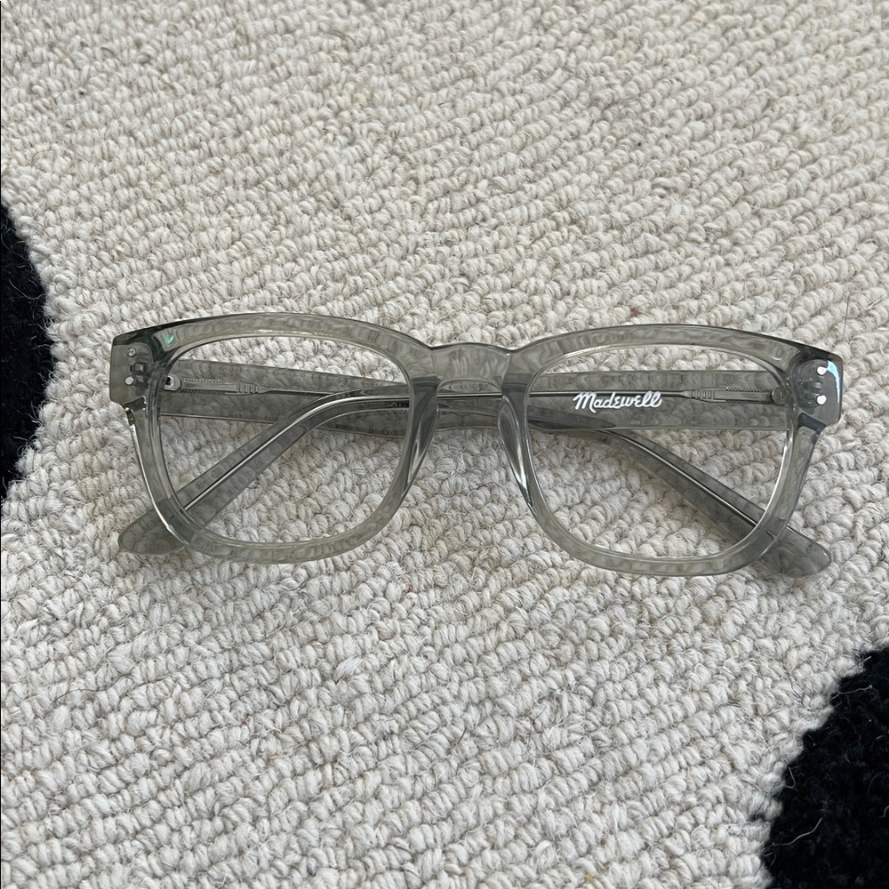 Madewell Clear Gray Eyeglasses (No Lenses)